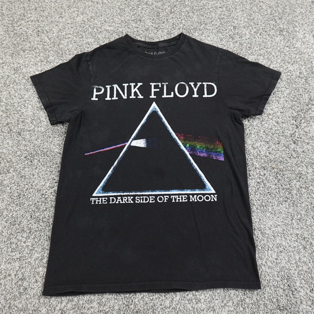Pink Floyd Shirt Mens Small Black Dark Side Of The Moon Graphic Logo Rock‎ Tee